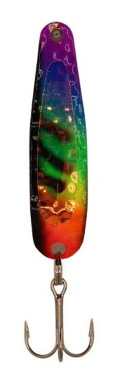 Michigan Stinger Spoons - SCORPION SIZE - XCH193TUV - Copper Hammered - Flo Nascar Trans UV